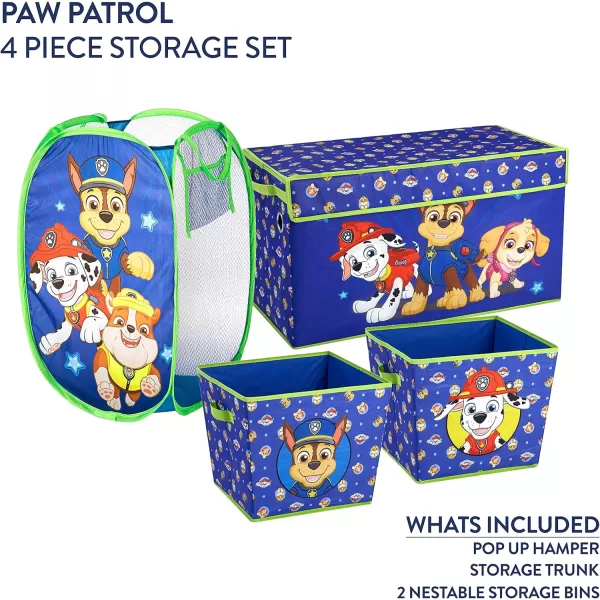Idea Nuova JoJo Siwa 4 Piece Storage Solution Set with Pop Up Hamper, Collapsible Storage Trunk and 2 Nestable Storage Bins
