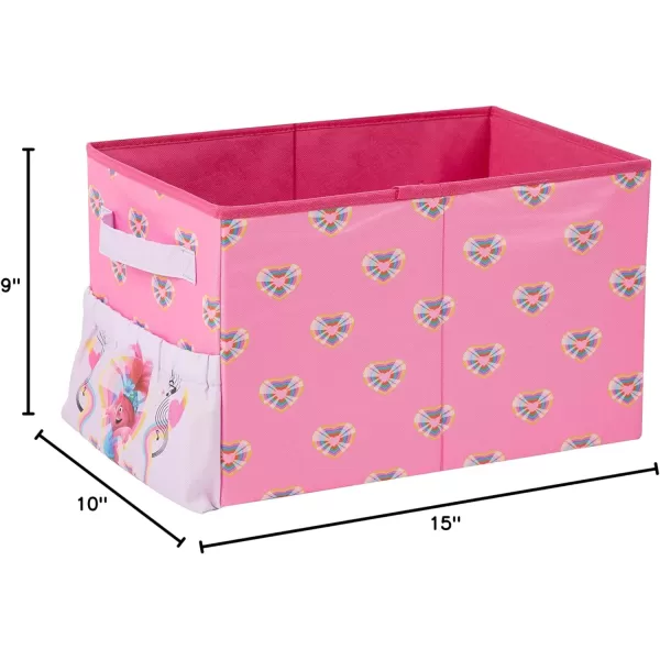 Idea Nuova JoJo Siwa Kids Collapsible Storage Organizer Bin with Front Pocket,9" H x 10" W x 15" L