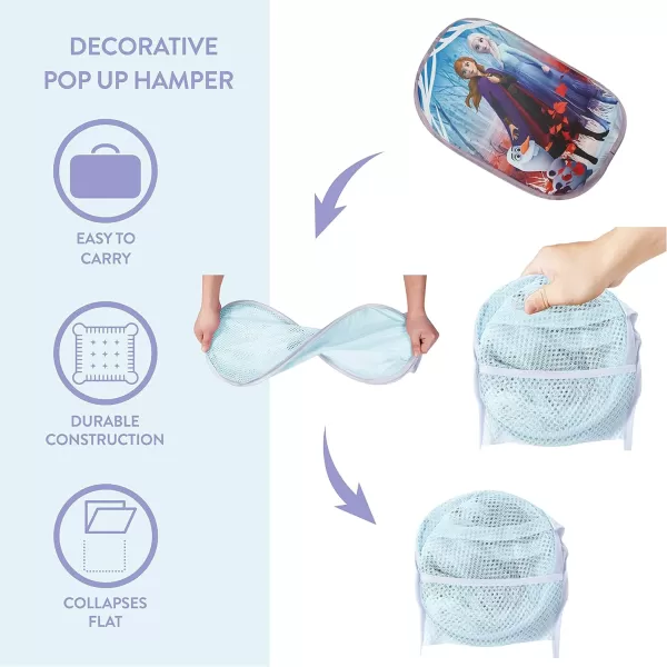 Idea Nuova JoJo Siwa Pop Up Hamper with Durable Carry Handles, 21'' H x 13.5'' W X 13.5'' L