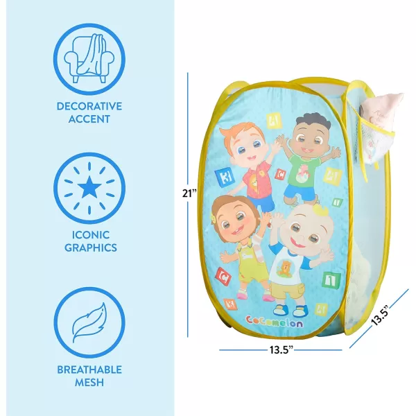 Idea Nuova JoJo Siwa Pop Up Hamper with Durable Carry Handles, 21'' H x 13.5'' W X 13.5'' L