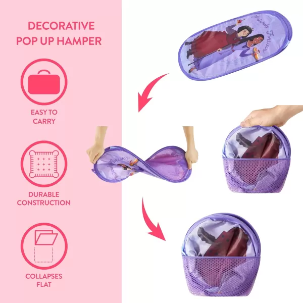 Idea Nuova JoJo Siwa Pop Up Hamper with Durable Carry Handles, 21'' H x 13.5'' W X 13.5'' L