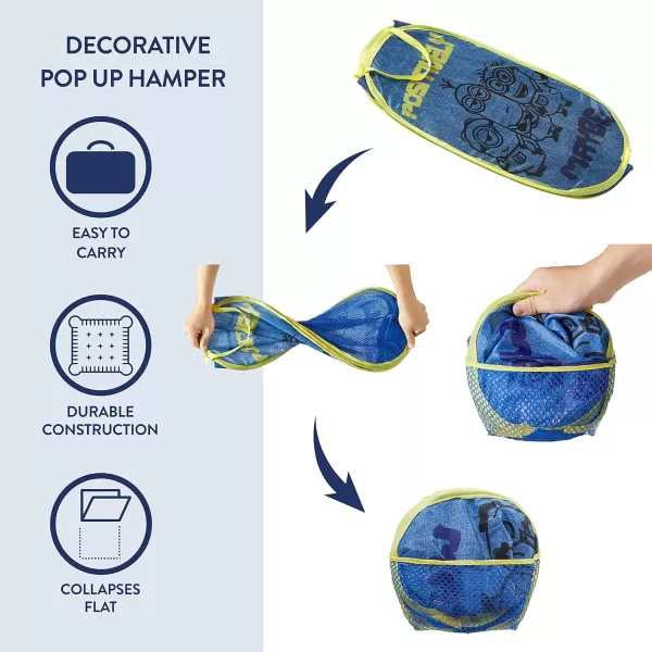 Idea Nuova JoJo Siwa Pop Up Hamper with Durable Carry Handles, 21'' H x 13.5'' W X 13.5'' L