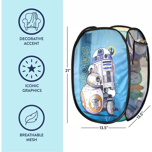 Idea Nuova JoJo Siwa Pop Up Hamper with Durable Carry Handles, 21'' H x 13.5'' W X 13.5'' L