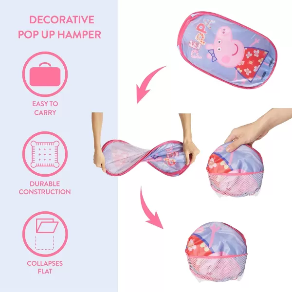 Idea Nuova JoJo Siwa Pop Up Hamper with Durable Carry Handles, 21'' H x 13.5'' W X 13.5'' L