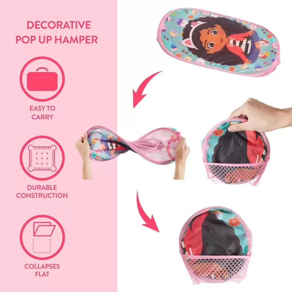 Idea Nuova JoJo Siwa Pop Up Hamper with Durable Carry Handles, 21'' H x 13.5'' W X 13.5'' L