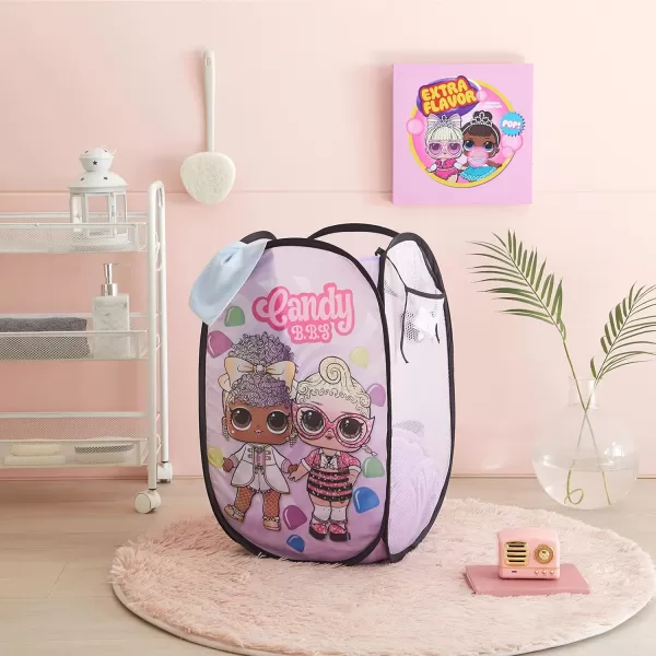 Idea Nuova JoJo Siwa Pop Up Hamper with Durable Carry Handles, 21'' H x 13.5'' W X 13.5'' L