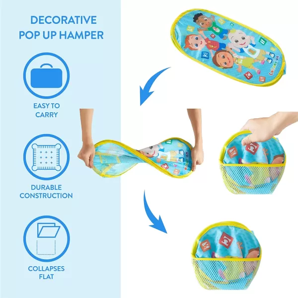 Idea Nuova JoJo Siwa Pop Up Hamper with Durable Carry Handles, 21'' H x 13.5'' W X 13.5'' L