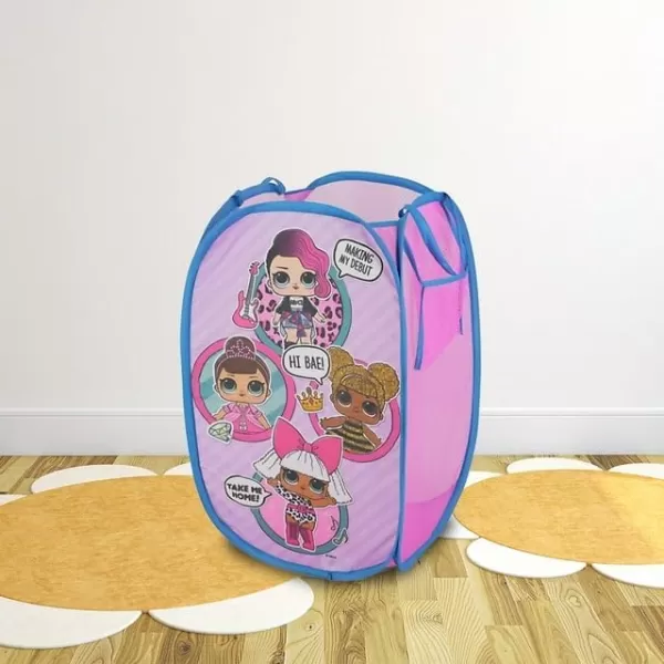 Idea Nuova JoJo Siwa Pop Up Hamper with Durable Carry Handles, 21'' H x 13.5'' W X 13.5'' L