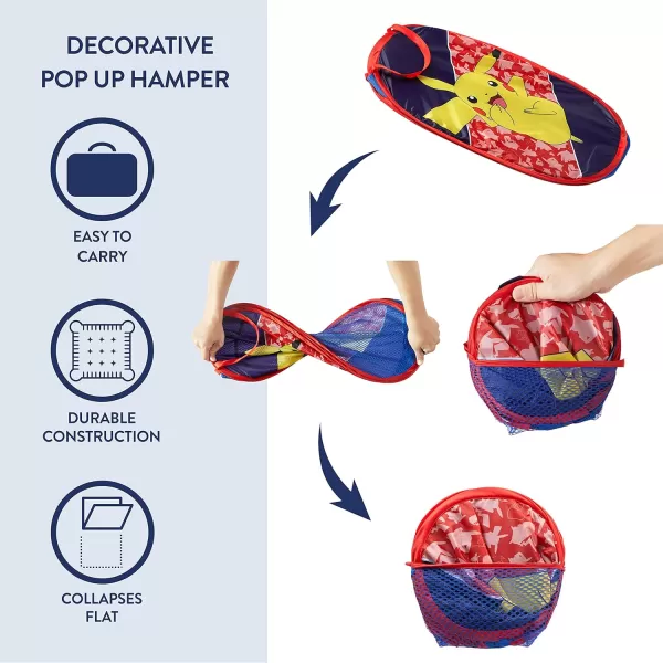 Idea Nuova JoJo Siwa Pop Up Hamper with Durable Carry Handles, 21'' H x 13.5'' W X 13.5'' L
