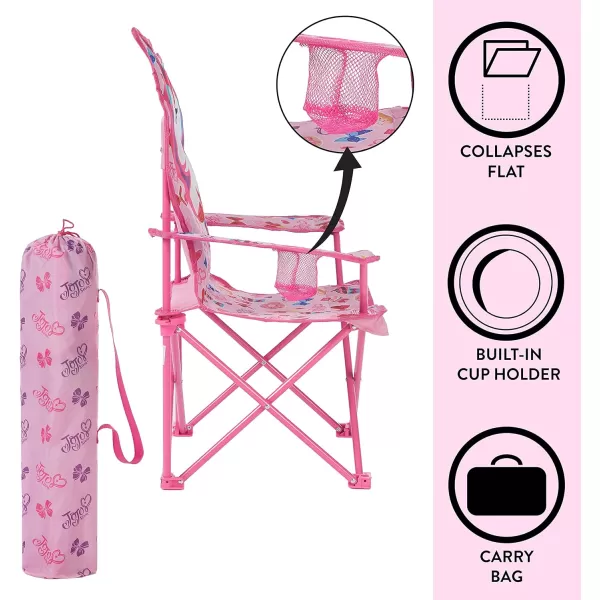 Idea Nuova Kids Indoor-Outdoor Folding Camp Chair with Carry Case, Cocomelon