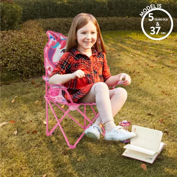 Idea Nuova Kids Indoor-Outdoor Folding Camp Chair with Carry Case, Cocomelon