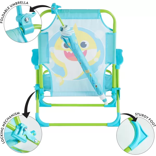 Idea Nuova Kids Outdoor Beach Chair with Umbrella, Gabby's Dollhouse