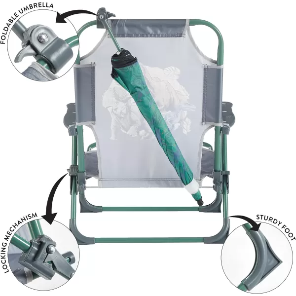 Idea Nuova Kids Outdoor Beach Chair with Umbrella, Gabby's Dollhouse