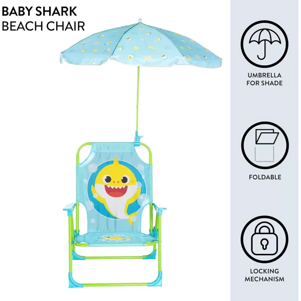 Idea Nuova Kids Outdoor Beach Chair with Umbrella, Gabby's Dollhouse