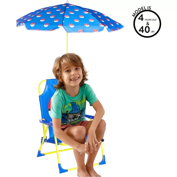 Idea Nuova Kids Outdoor Beach Chair with Umbrella, Gabby's Dollhouse
