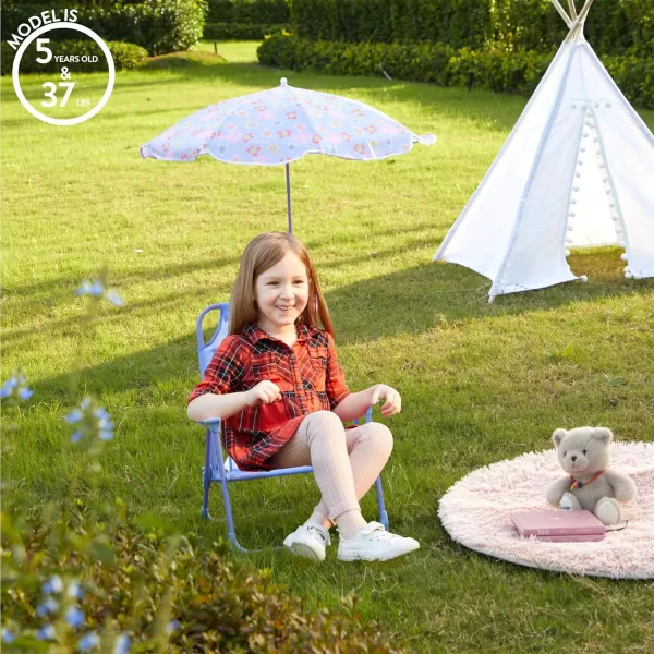 Idea Nuova Kids Outdoor Beach Chair with Umbrella, Gabby's Dollhouse