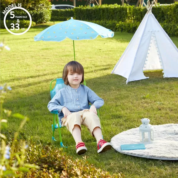 Idea Nuova Kids Outdoor Beach Chair with Umbrella, Gabby's Dollhouse