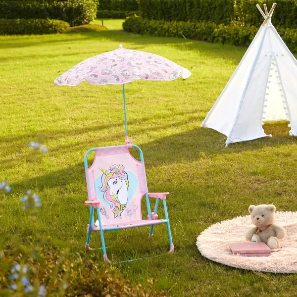 Idea Nuova Kids Outdoor Beach Chair with Umbrella, Gabby's Dollhouse