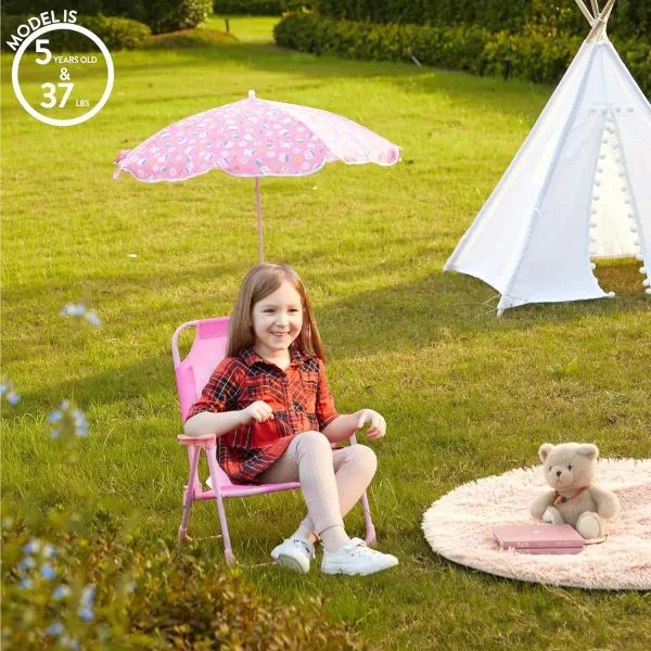 Idea Nuova Kids Outdoor Beach Chair with Umbrella, Gabby's Dollhouse