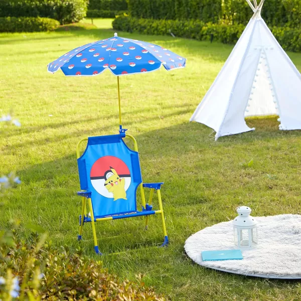 Idea Nuova Kids Outdoor Beach Chair with Umbrella, Gabby's Dollhouse