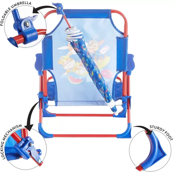 Idea Nuova Kids Outdoor Beach Chair with Umbrella, Gabby's Dollhouse