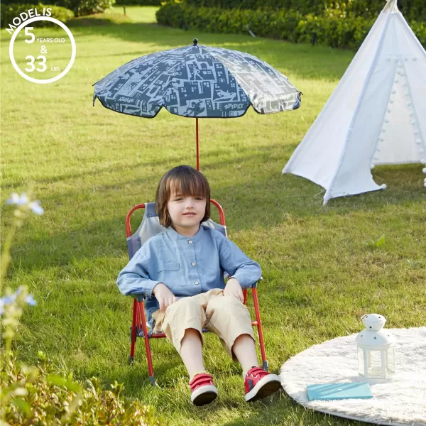 Idea Nuova Kids Outdoor Beach Chair with Umbrella, Gabby's Dollhouse