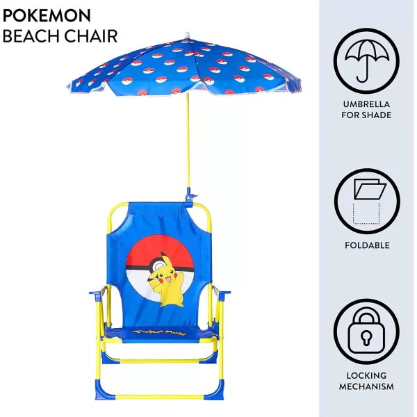 Idea Nuova Kids Outdoor Beach Chair with Umbrella, Gabby's Dollhouse