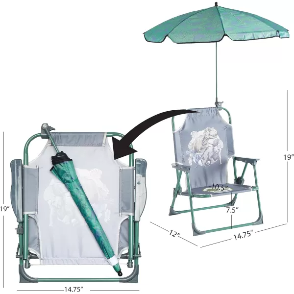 Idea Nuova Kids Outdoor Beach Chair with Umbrella, Gabby's Dollhouse
