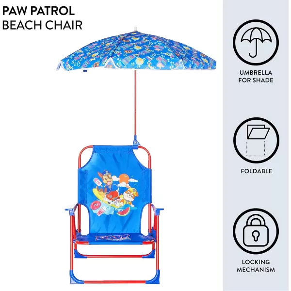 Idea Nuova Kids Outdoor Beach Chair with Umbrella, Gabby's Dollhouse