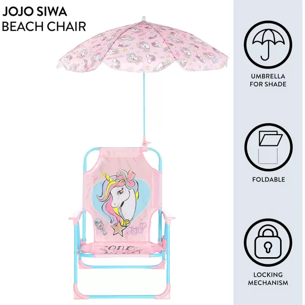 Idea Nuova Kids Outdoor Beach Chair with Umbrella, Gabby's Dollhouse
