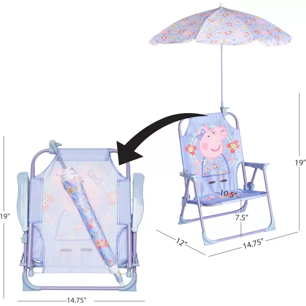 Idea Nuova Kids Outdoor Beach Chair with Umbrella, Gabby's Dollhouse