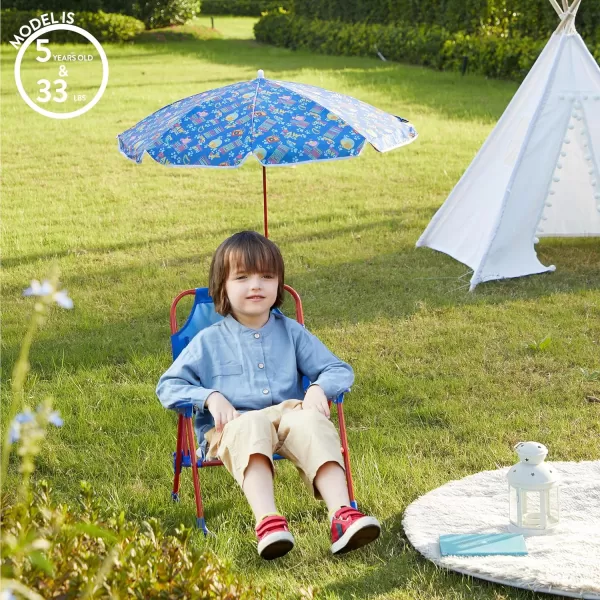 Idea Nuova Kids Outdoor Beach Chair with Umbrella, Gabby's Dollhouse