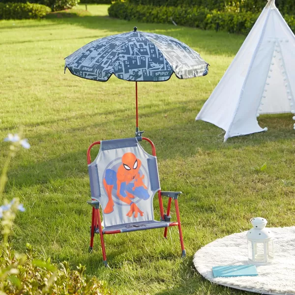 Idea Nuova Kids Outdoor Beach Chair with Umbrella, Gabby's Dollhouse