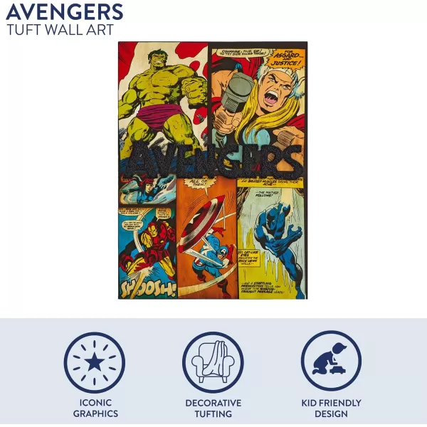 Idea Nuova Marvel Spiderman Canvas Wall Art and Décor with 3D Tufting, 11" Wx15 H