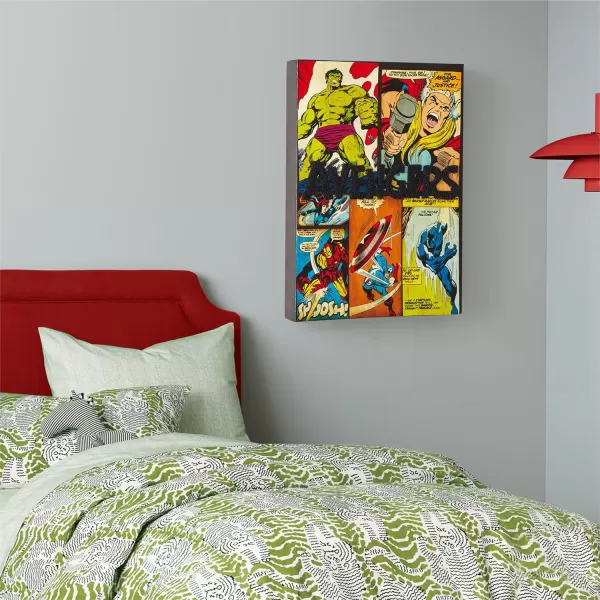 Idea Nuova Marvel Spiderman Canvas Wall Art and Décor with 3D Tufting, 11" Wx15 H