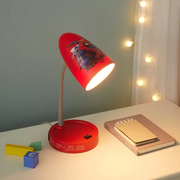 Idea Nuova Star Wars The Mandalorian Switch Operated LED Task Table and Desk Lamp with Charging Outlet