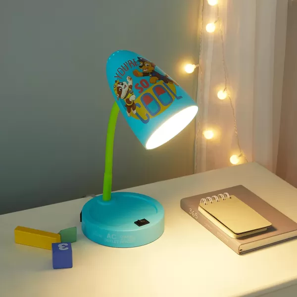 Idea Nuova Star Wars The Mandalorian Switch Operated LED Task Table and Desk Lamp with Charging Outlet