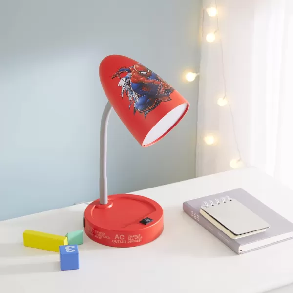Idea Nuova Star Wars The Mandalorian Switch Operated LED Task Table and Desk Lamp with Charging Outlet