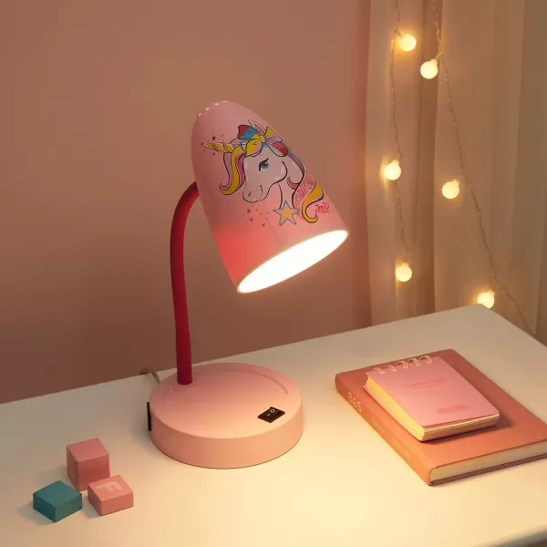 Idea Nuova Star Wars The Mandalorian Switch Operated LED Task Table and Desk Lamp with Charging Outlet