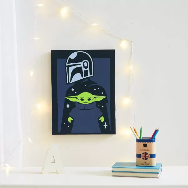 Idea Nuova Star Wars: The Mandalorian featuring The Child LED Canvas Wall Art, 15.75"x11.5"