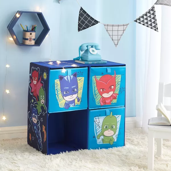 Marvel Spiderman Collapsible Storage Cubby Organizer and Bookshelf with 3 Collapsible Cubes