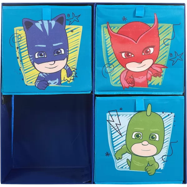 Marvel Spiderman Collapsible Storage Cubby Organizer and Bookshelf with 3 Collapsible Cubes