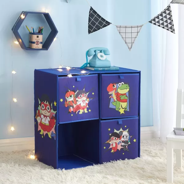 Marvel Spiderman Collapsible Storage Cubby Organizer and Bookshelf with 3 Collapsible Cubes