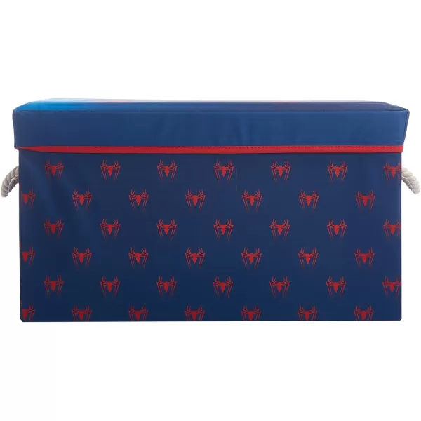 Marvel Spiderman Collapsible Toy Storage Bench and Ottoman, 14.5" H x 14.5" D x 25" L