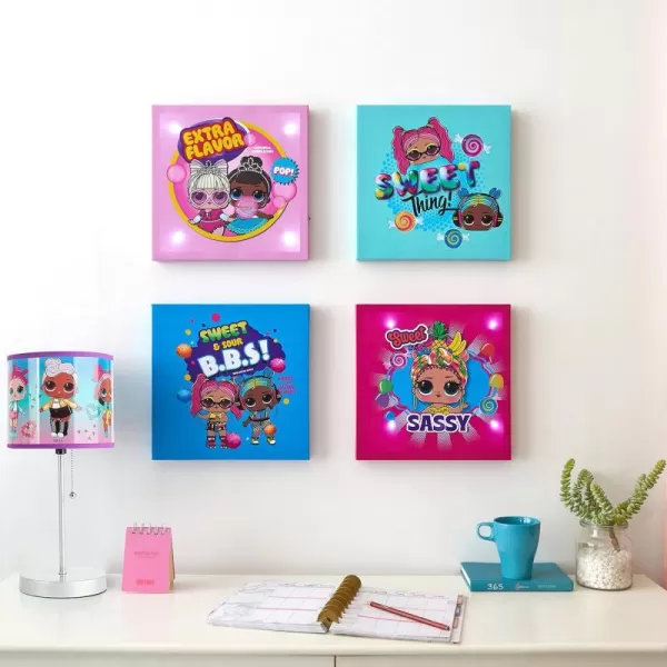 Idea Nuova Baby Shark 4 Pack Square Canvas Wall Art Set, 11''x11'' each
