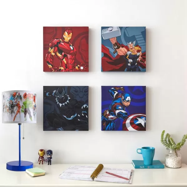 Idea Nuova Baby Shark 4 Pack Square Canvas Wall Art Set, 11''x11'' each
