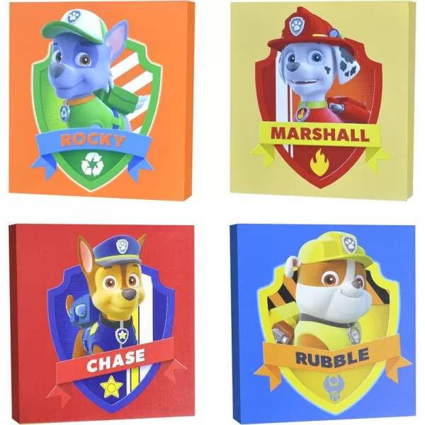 Idea Nuova Baby Shark 4 Pack Square Canvas Wall Art Set, 11''x11'' each