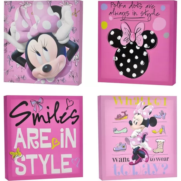 Idea Nuova Baby Shark 4 Pack Square Canvas Wall Art Set, 11''x11'' each