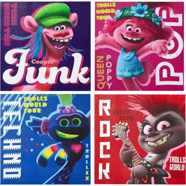 Idea Nuova Baby Shark 4 Pack Square Canvas Wall Art Set, 11''x11'' each