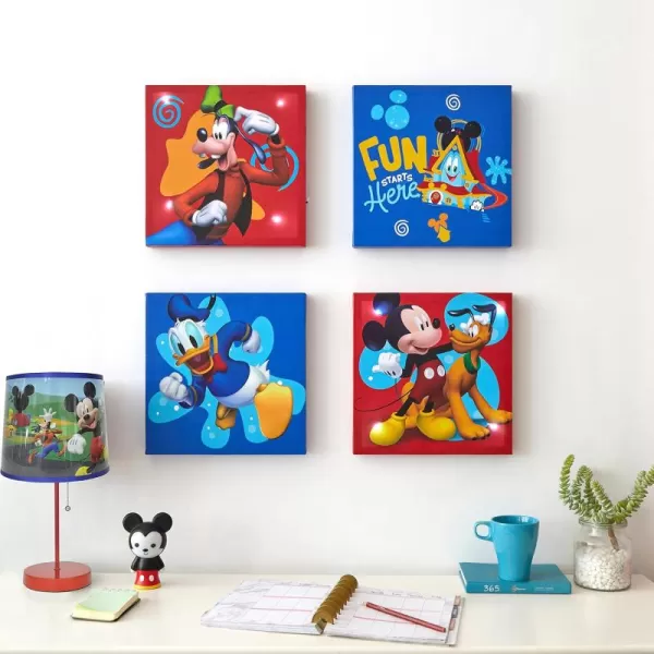 Idea Nuova Baby Shark 4 Pack Square Canvas Wall Art Set, 11''x11'' each